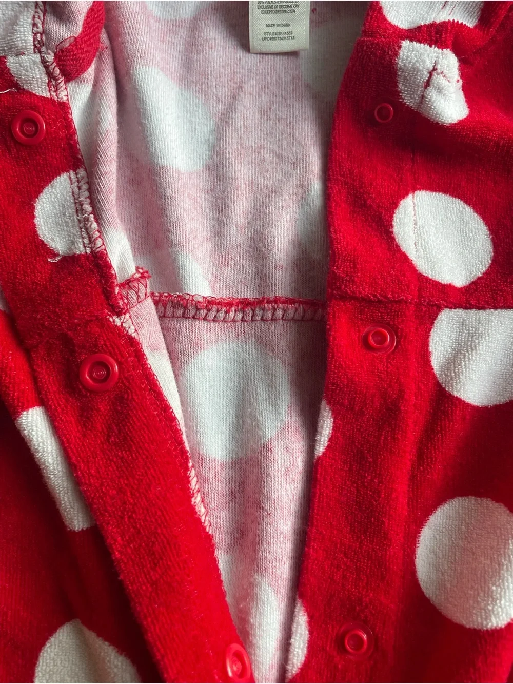 Disney Red and White Polka Dot Minnie Hooded Dress